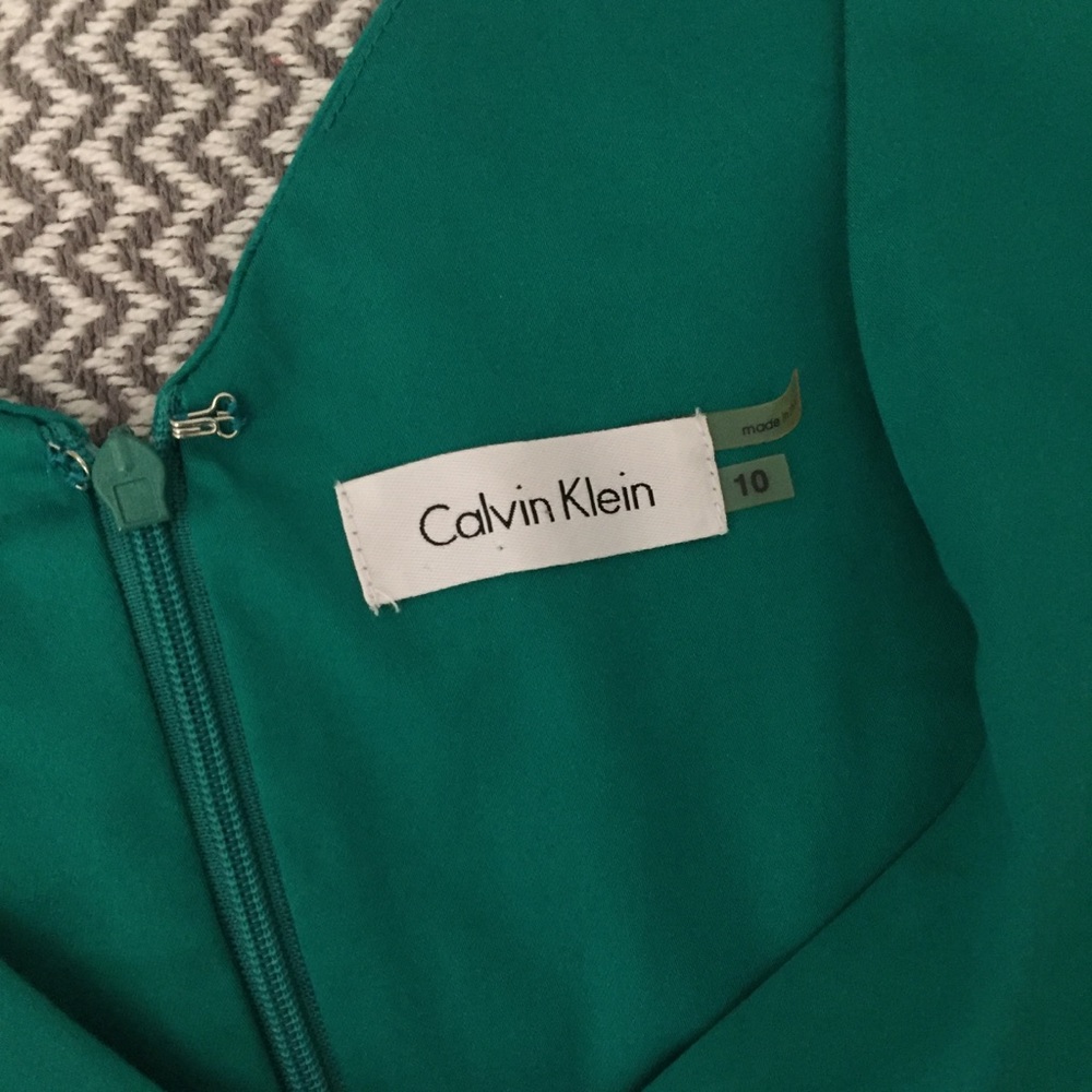Gorgeous Teal Dress by Calvin Klein. Sz 10. - Picture 7 of 8